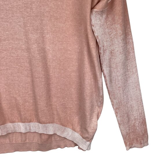 Blanc Noir Womens Boyfriend Sweater Size Large Pink Long Sleeve 100% Cotton - Picture 3 of 10